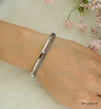 Bransoletka damska Swarovski Coeur De Lion Eternal Unity Bangle sztywna 0136321317. Bransoletka damska stalowa. Bransoletka z kryształkami Swarovskiego. Bransoletka damska na prezent. Bransoletka damska Coeur de Lion..jpg