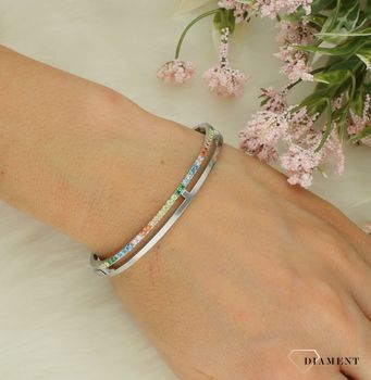 Bransoletka damska Swarovski Coeur De Lion Eternal Unity Bangle sztywna 0136321517.  Bransoletka damska stalowa. Bransoletka z kryształkami Swarovskiego. Bransoletka damska na prezent. Bransoletka damska Coeur de Lion..jpg