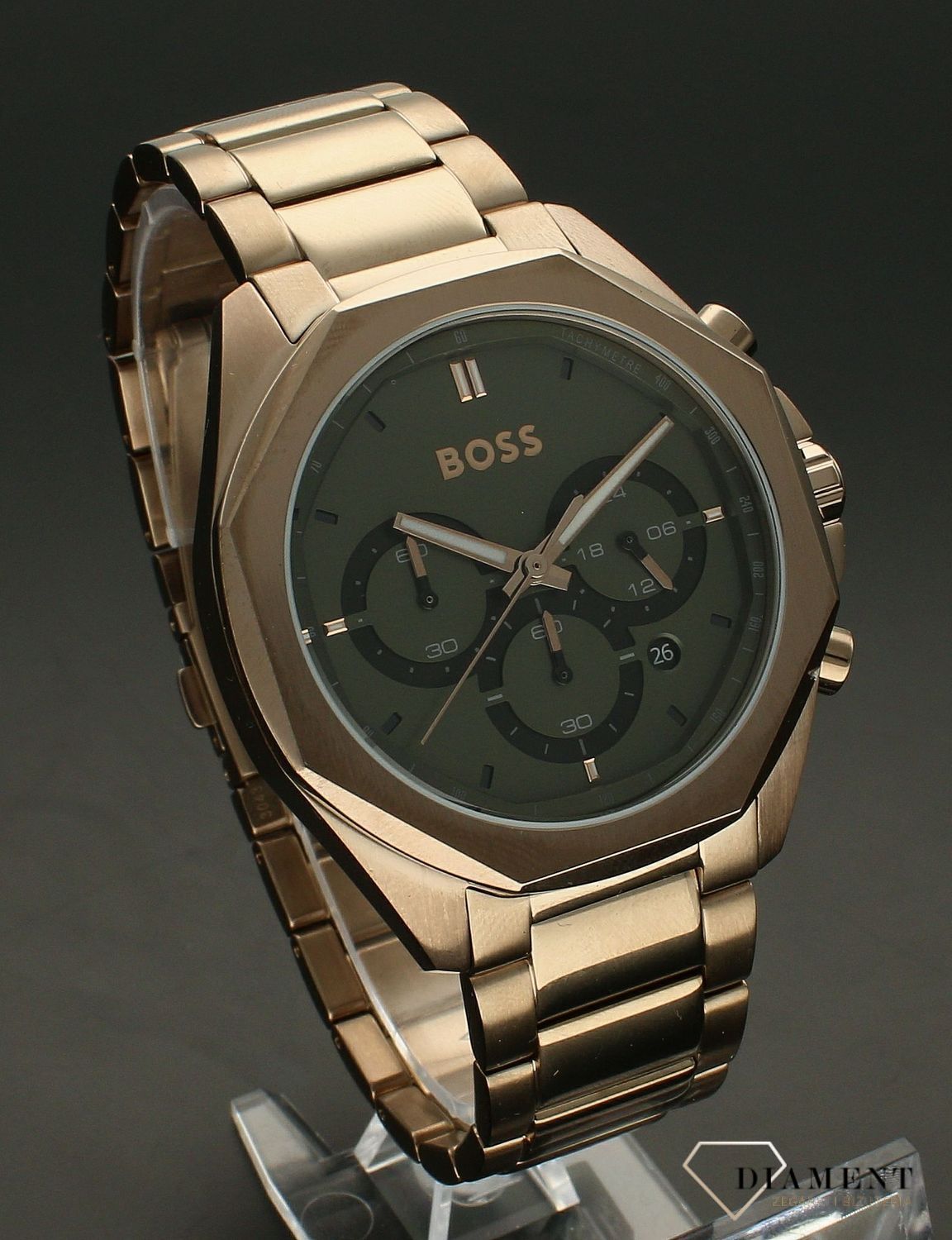 Zegarek męski Hugo Cloud złoto Boss 1514019 różowe
