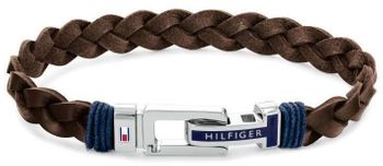 Bransoletka skórzana TOMMY HILFIGER 2790309 Bransoletka męska Tommy Hilfiger została wykonana z wysokiej jakości skóry i stali szlachetnej. Bransoletka została głównie utrzymana w czarnej kolorystyce..jpg