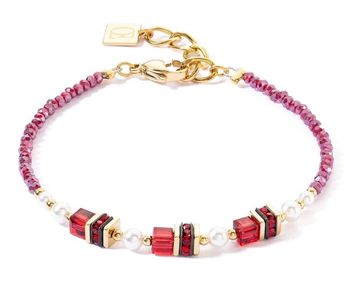 Bransoletka Coeur de Lion Sparkling Princess bracelet gold-red 4567300300 to damska biżuteria wykonana w Niemczech. COEUR DE LION to nowy koncept biżuterii, wykonanej ręcznie, przy użyciu naturalnych kamieni oraz wysokiej jakośc.jpg