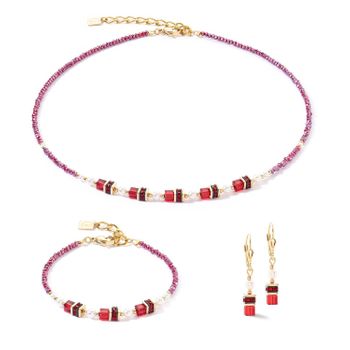 Bransoletka Coeur de Lion Sparkling Princess bracelet gold-red 4567300300 to damska biżuteria wykonana w Niemczech. COEUR DE LION to nowy koncept biżuterii, wykonanej ręcznie, przy użyciu naturalnych kamieni oraz wysokiej jakości  (1).jpg