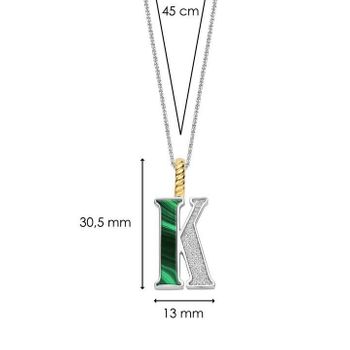 Naszyjnik srebrny damski z literą K TI SENTO zawieszka 6840MA_K Zawieszka w kształcie litery K 6840MA_K Wyjątkowa biżuteria marki TI SENTO, to luksusowe dodatki, które uszczęśliwią każdą kobietę. Naszyjnik z Twoim inicjałem (4).jpg