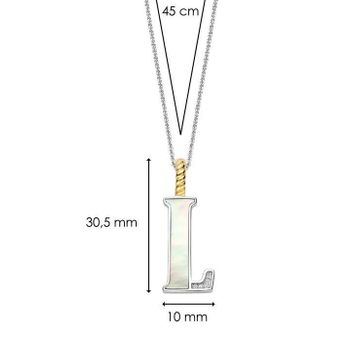 Naszyjnik srebrny damski z literą S TI SENTO zawieszka 6840MW_L Wyjątkowa biżuteria marki TI SENTO, to luksusowe dodatki, które uszczęśliwią każdą kobietę. Naszyjnik z Twoim inicjałem. (5).jpg