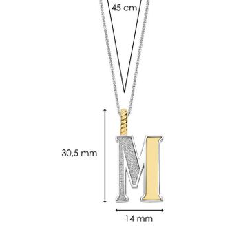 Naszyjnik srebrny damski z literą M TI SENTO zawieszka 6840ZY_M. Wyjątkowa biżuteria marki TI SENTO, to luksusowe dodatki, które uszczęśliwią każdą kobietę. Naszyjnik z Twoim inicjałem. (5).jpg
