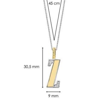 Naszyjnik srebrny damski z literą Z TI SENTO zawieszka 6840ZY_Z Wyjątkowa biżuteria marki TI SENTO, to luksusowe dodatki, które uszczęśliwią każdą kobietę. Naszyjnik z Twoim inicjałem. (5).jpg