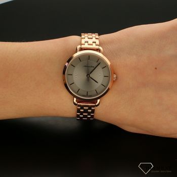Zegarek damski na bransolecie w różowym złocie Adriatica A3766.9117Q z szarą tarczą.  (5).jpg