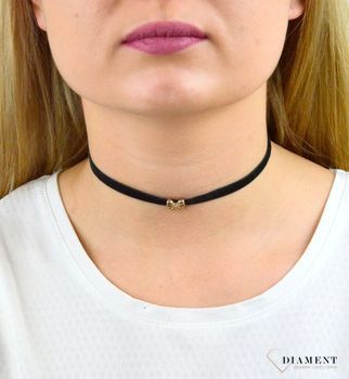 Naszyjnik damski choker na szyję z motylkiem DIA-NSZ-5596-925. Naszyjnik czarny. Naszyjnik choker. z zawieszką. Naszyjnik czarny damski choker z motylkiem (2).JPG