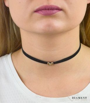 Naszyjnik damski choker na szyję z motylkiem DIA-NSZ-5596-925. Naszyjnik czarny. Naszyjnik choker. z zawieszką. Naszyjnik czarny damski choker z motylkiem (3).JPG