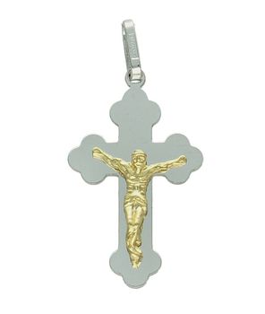 Srebrna zawieszka pokryty złotem krzyż z wizerunkiem Jezusa Chrystusa DIA-ZAW-11862-925.jpg