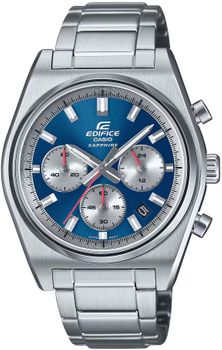 Zegarek CASIO Edifice Sapphire EFB-730D-2AVUEFZegarek dla prawdziwego mężczyzny Zegarek męski Casio Edifice  Chronograph  EFB-730D-2AVUEF z niebieską tarczą wyposażony jest w kwarcowy mechanizm, zasilany za pomocą.jpg