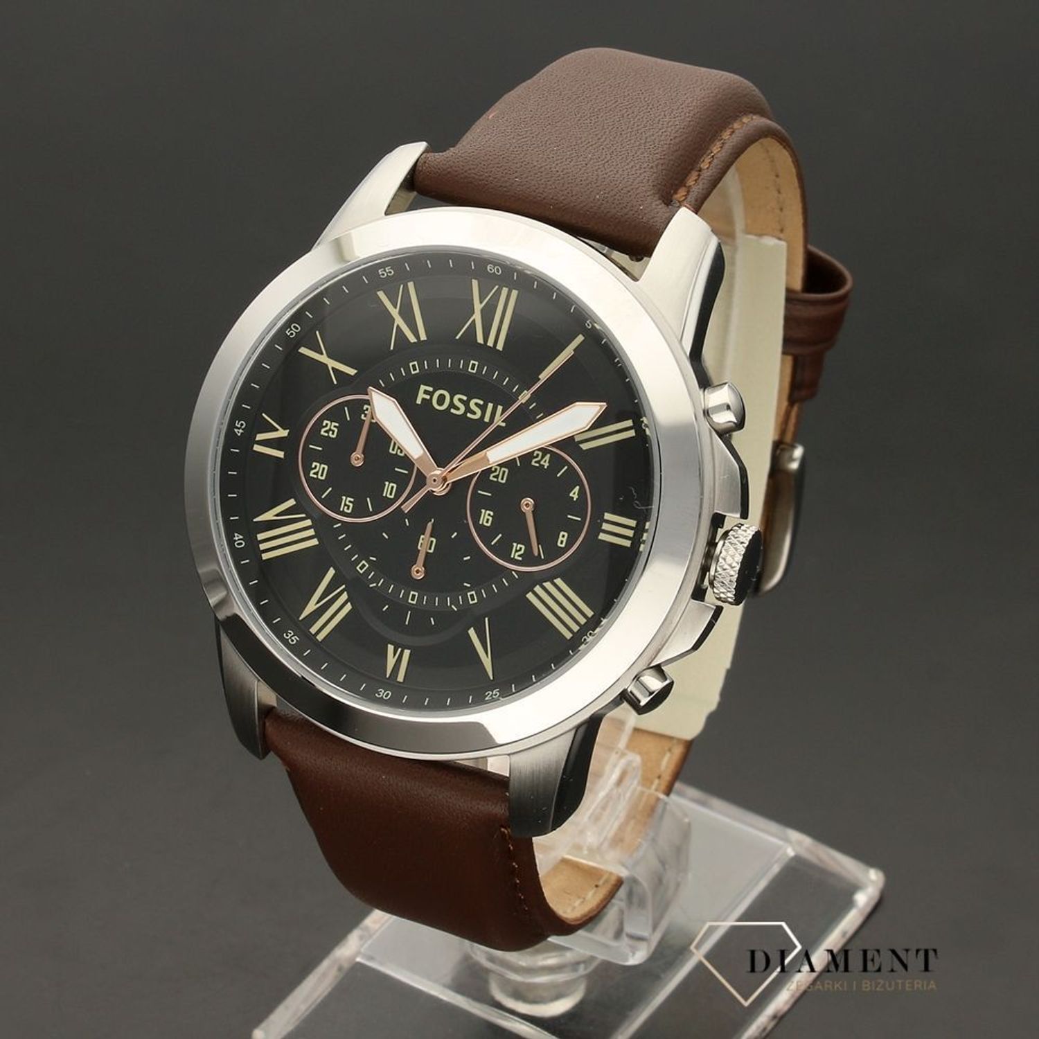 Zegarek męski Fossil chronograph GRANT FS4813 - www.zegarki-diament.pl