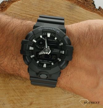 Zegarek męski G-SHOCK Casio NO COMPLY GA-700-1BER. Męski zegarek sportowy. Zegarek męski G-shock. Męski sportowy zegarek na gumowym pasku. Zegarek wstrząsoodporny. Zegarek Casio G-shock na prezent.8.jpg