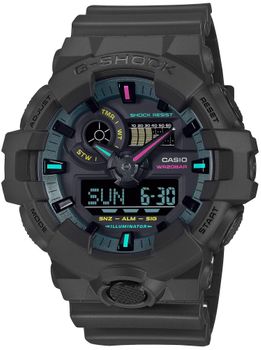 Zegarek męski G-SHOCK Casio G-SHOCK MULTI-FLUORESCENT ACCENTS GA-700MF-1AER. Męski zegarek sportowy. Zegarek męski G-shock. Męski sportowy zegarek na gumowym pasku. Zegarek wstrząsoodporny. Zegarek Casio G-shock na (3).jpg