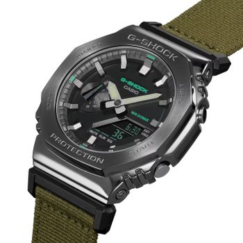 Zegarek Casio G-ShockUtility Metal GM-2100CB-3AER.  Wytrzymały zegarek męski. Zegarek G-shock na prezent. Zegarek do nurkowania. Zegarek dla mężczyzny na parcianym pasku.6.jpg