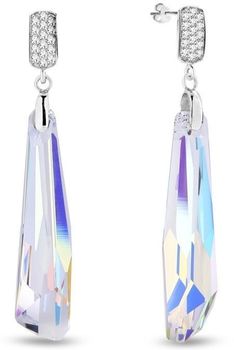 Kolczyki srebrne z Kryształkami Swarovski KC6017AB Kolczyki wykonane ze srebra  próby 925 oraz ekskluzywnych kryształów Swarovski® crystals. Kolczyki wiszące z kryształkiem  w kolorze 1.jpg