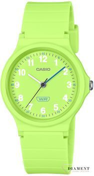 Zegarek Casio Classic na pasku LQ-24B-3BEF limonka. Zielony mały zegarek. Minimalistyczny zegarek Casio. Tani zegarek Casio. Zegarek dziecięcy. Kolorowy zegarek limonkowy. Zegarek z cyframi. CASIO Collection STANDARD. Zegar1.jpg