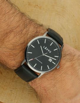 Zegarek Lavvu czarny męski z szafirowym szkłem Copenhagen Titanium Black LWM0263.jpg