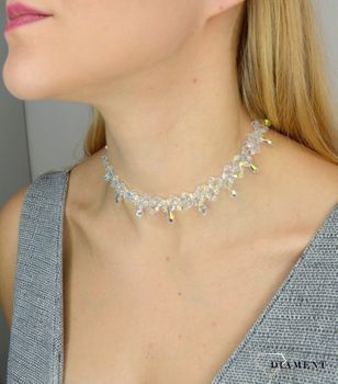 Naszyjnik element Swarovskiego w opalizująym kolorze NR372-1AB wykonany ze srebra próby 925 oraz ekskluzywnych kryształów Swarovski® crystals. Niezwykle elegancka bransoleta (4).JPG