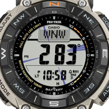 Zegarek męski ProTrek Casio Solar Digital PRG-340T-7ER na bransolecie tytanowy.  Zegarek Casio sportowy. Zegarek z wysokościomierzem, barometrem, termometrem. Zegarek w góry z kompasem. Zegarek na prezent.5.jpg