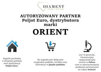 Zegarek męski Orient to elegancki zegarek na stalowej bransolecie z piękną szara tarczą. Zegarek będzie świetnym pomysłem na prezent dla mężczyzny. 2.jpg