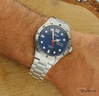 Zegarek męski Lorus Automatic na bransolecie RL461BX9. Zegarek automatyczny srebrny. Zegarek Lorus męski automat. Zegarek na prezent dla mężczyzny . Zegarek z granatową tarczą.2.jpg