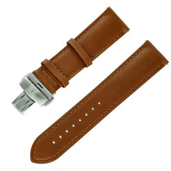 Pasek do zegarka Tissot T610048732 brązowy z zapięciem motylkowym 22 mm. Oryginalny pasek do zegarka Tissot. Pasek oryginalny Tissot. Pasek skórzany brązowy Tissot..jpg